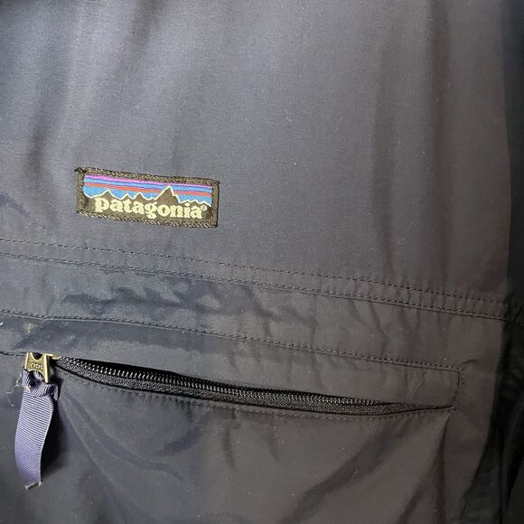 Patagonia Jacket Mens Large Blue Full Zip Nylon Coat Hideaway Hoodie Lined 203 - Picture 4 of 9